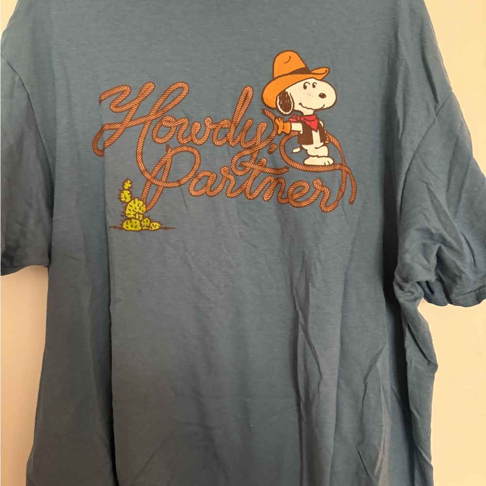 Peanuts Blue Snoopy Cowboy T-Shirt
